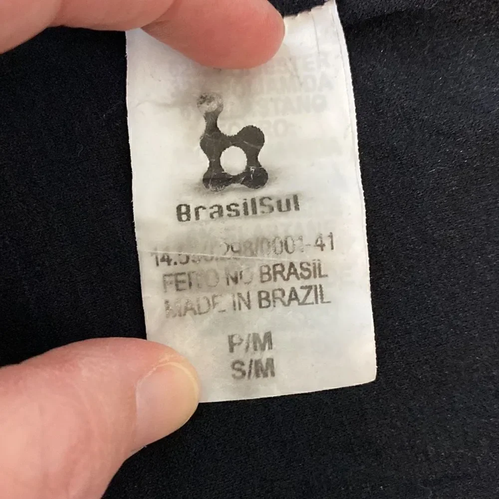 BrasilSul Athletic Jacket Sz Small Dark Red Black Zip Front